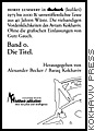 Horst Lummert in kuckuck (kulikri): Band 0, Die Titel Horst Lummert in kuckuck (kulikri): Band 0, Die Titel